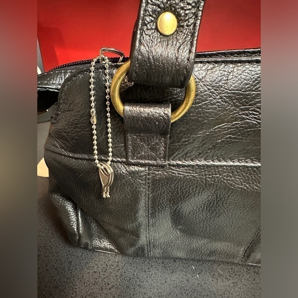 NWT Roma Leather Locking Concealment Purse Black Dual Handle Med Sz Multi Pocket - Picture 10 of 16
